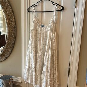 CeCe White/Ivory Mini Dress with Black Dots